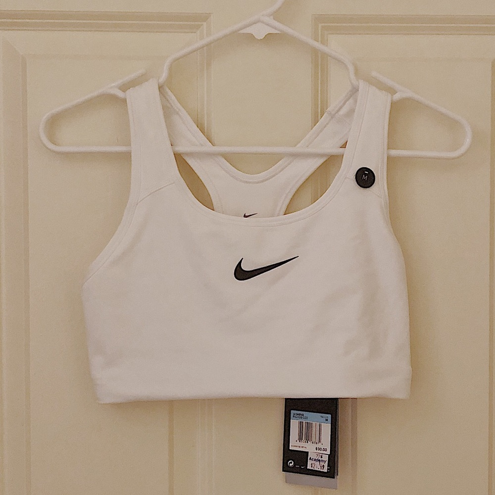 • NWT • White Nike Dri-Fit Sports Bra